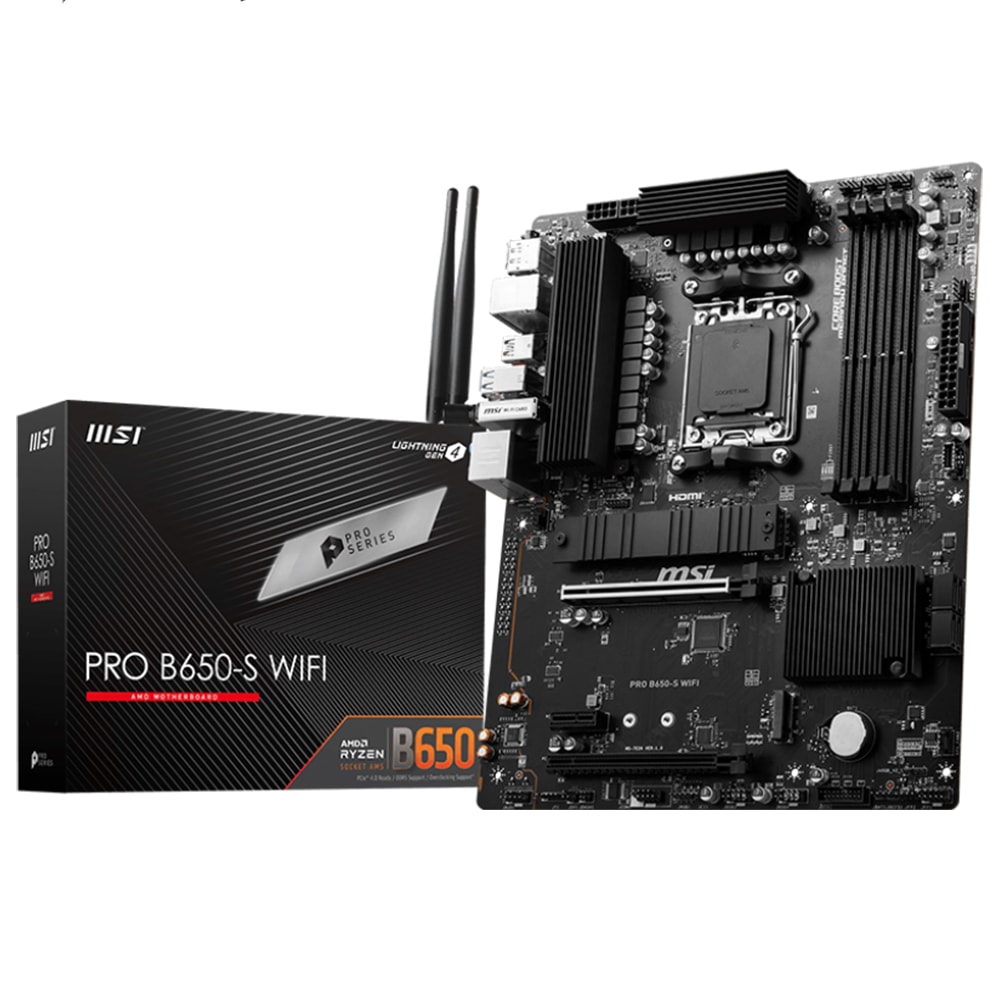 Msi Pro B650 S Wifi 7200 Oc Ddr5 Soket Am5 M 2 Hdmi Dp Atx Anakart
