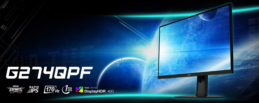MSI G274PF 27 inç 180Hz 1Ms FLAT RAPID IPS G-Sync Full HD Gaming Monitör 1