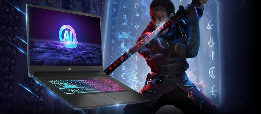 MSI KATANA A17 AI B8VE-853XTR AMD Ryzen 7-8845HS 16GB DDR5 1TB SSD RTX4050 6GB 17.3 inç Full HD 144Hz Freedos Gaming Laptop 2