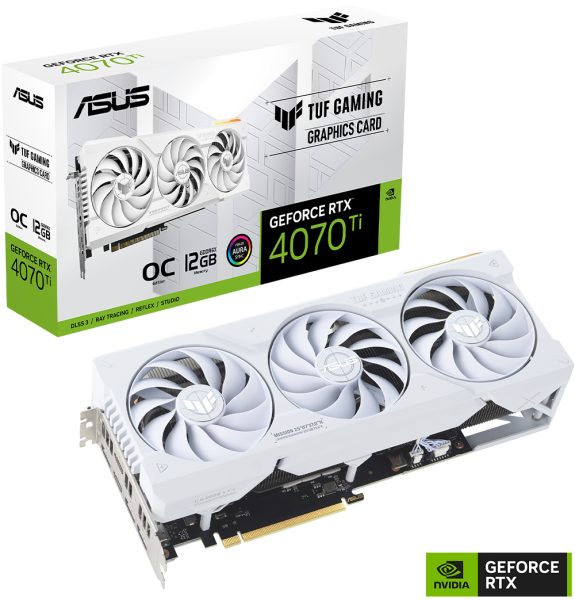 ASUS TUF Gaming GeForce RTX™ 4070 Ti White OC Edition 12GB GDDR6X ASUS TUF Gaming GeForce RTX™ 4070 Ti White OC Edition 12GB GDDR6X