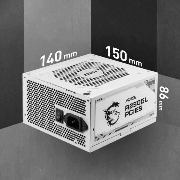 MSI MAG A850GL PCIE5 850W 80+ Gold Full Modüler 120mm Fanlı Güç Kaynağı a5