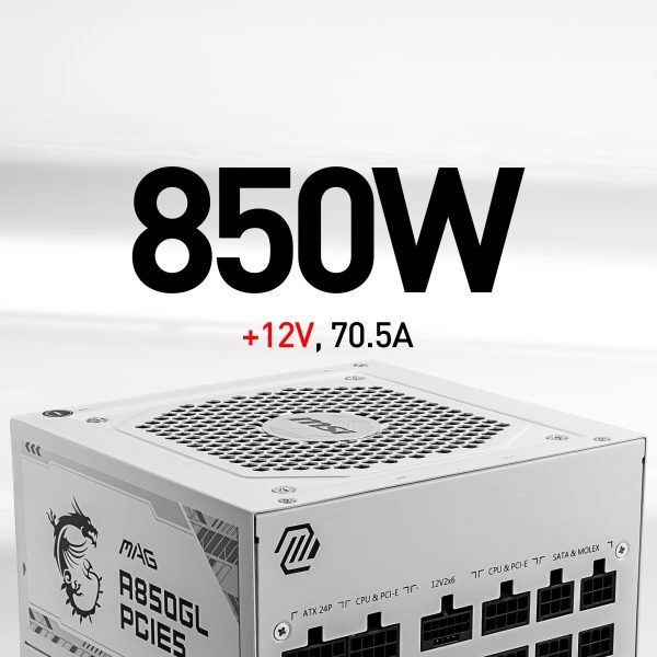 MSI MAG A850GL PCIE5 850W 80+ Gold Full Modüler 120mm Fanlı Güç Kaynağı a9