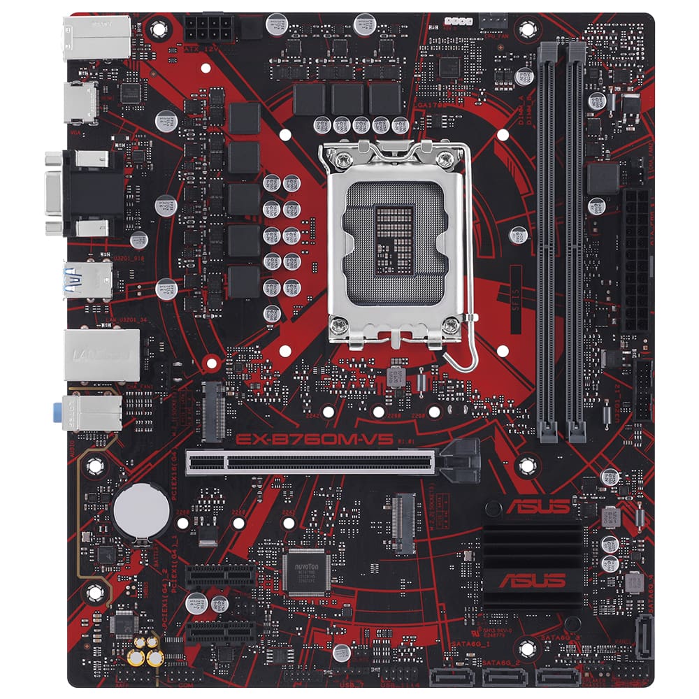 Asus Ex B760m V5 8000mhz Oc Ddr5 Soket 1700 M 2 Hdmi Vga Matx Anakart