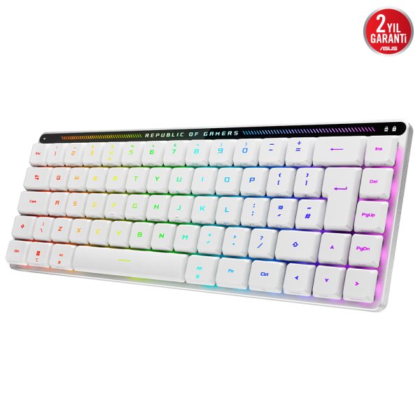 Asus Rog Falchion Rx Low Profile Red Switch Rgb Kablosuz Ingilizce Mekanik Beyaz Gaming Klavye Yy3
