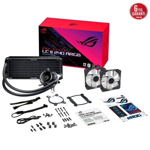 Asus Rog Strix Lc Ii 240 Argb V3 240mm Intel Amd Uyumlu Islemci Sivi Sogutucu 4