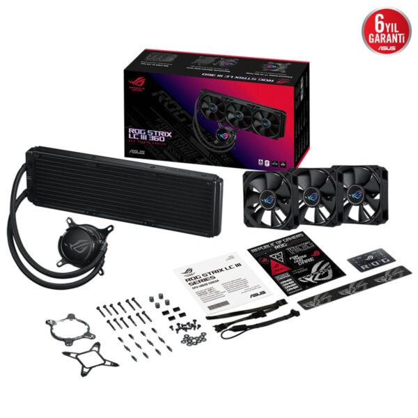 Asus Rog Strix Lc Iii 360 360mm Intel Amd Uyumlu İşlemci Sıvı Soğutucu 9