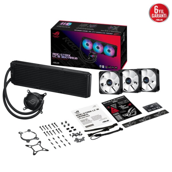 Asus Rog Strix Lc Iii 360 Argb 360mm Intel Amd Uyumlu İşlemci Sıvı Soğutucu 9