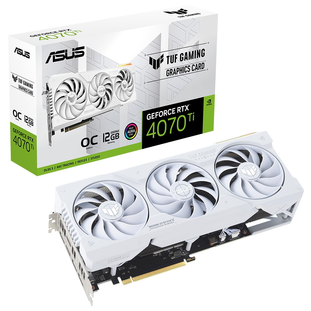Asus Tuf Gaming Geforce Rtx 4070 Ti White Oc 12gb Gddr6x 192 Bit Dlss 3 Ekran Karti