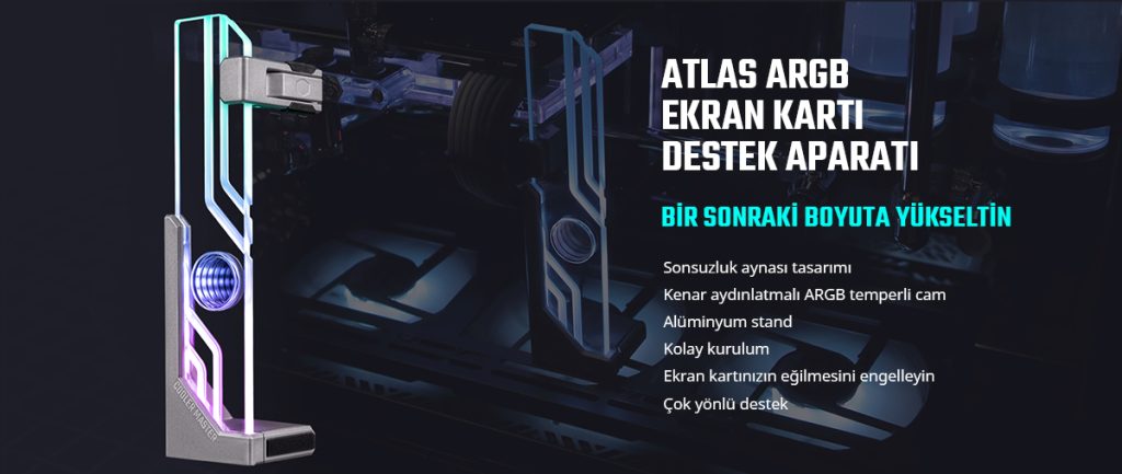 Cooler Master Atlas Argb Tg Universal Ekran Karti Tutucu H1