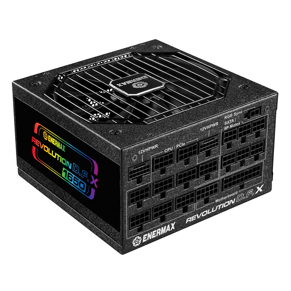Enermax Revolution D F X 1650w 80 Gold Full Moduler 140mm Fanli Argb Guc Kaynagi Ert1650ewt 2 Yil Birebir Degisim Garantili