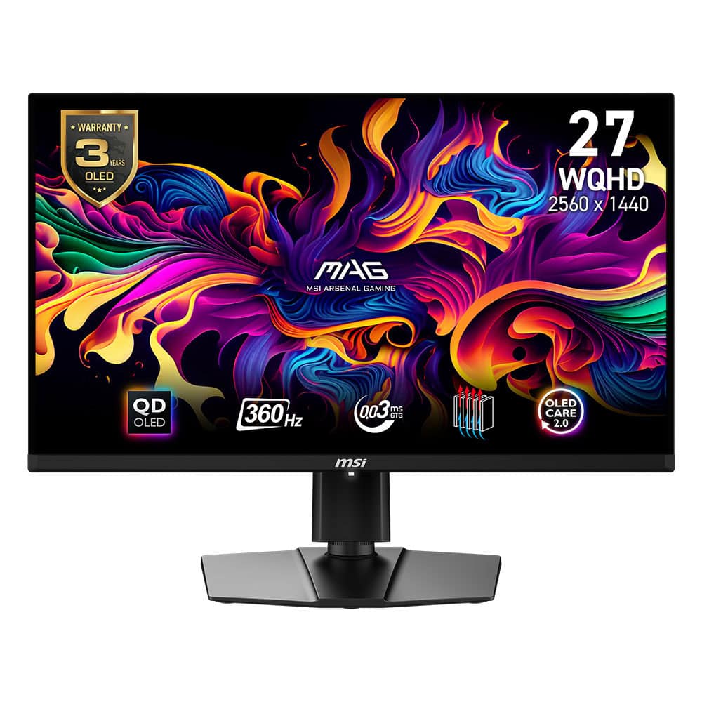 Msi Mag 271qpx Qd Oled 26 5 Inc 360 Hz 0 03ms Wqhd Adaptive Sync Gaming Monitor Yy1