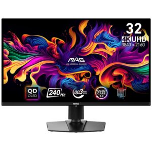 Msi Mag 321upx 31 5 Inc 240 Hz 0 03ms Uhd Adaptive Sync Qd Oled Gaming Monitor