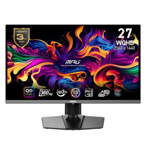 Yüksek çözünürlüklü MSI oyun monitörü, 27 inç WQHD 2560x1440 ekran, 360Hz yenileme hızı ve OLED panel teknolojisiyle mükemmel oyun deneyimi sunar.