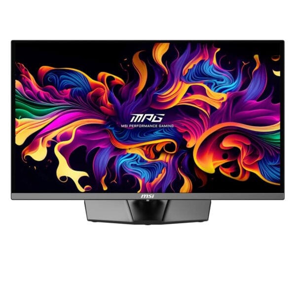 Parlak renkli oyun monitörü ve MSI Performance Gaming logosu, yüksek çözünürlük ve görsel efektler ile tasarlanmış. Profesyonel ve oyuncu kullanımı için optimize edilmiştir.