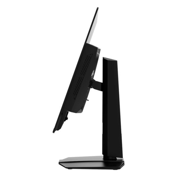 Yüksek performanslı oyun ve ofis kullanımı için tasarlanmış modern bilgisayar monitörü. Siyah renkli, ince çerçeve ve ergonomik stand ile şık bir tasarıma sahip.