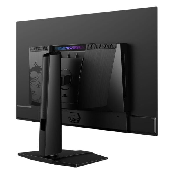 Yüksek performanslı gaming bilgisayarı ekran kartı ve monitör ile dikkat çekici tasarım, MSI ve siyah renk vurgusu detayları.