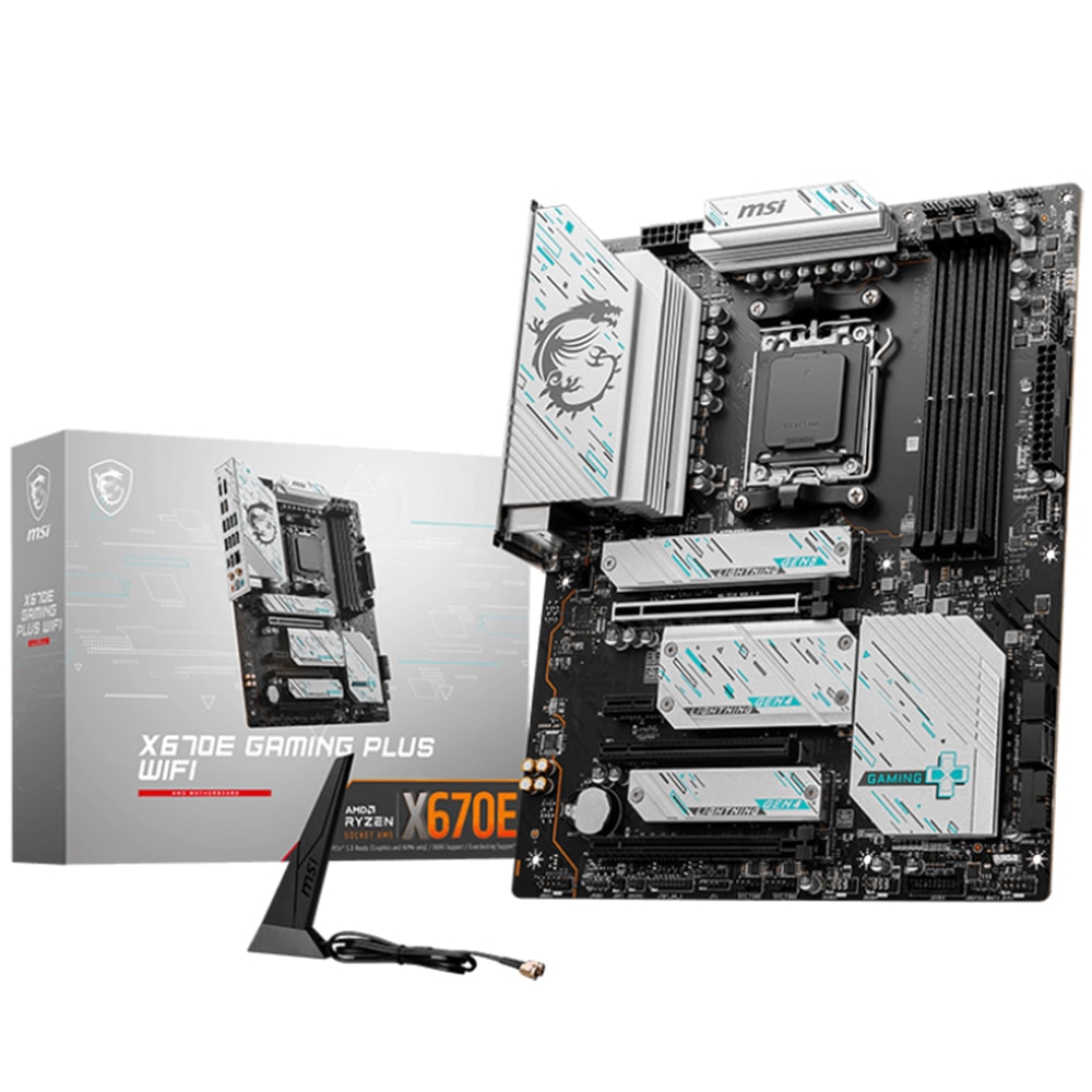 Msi X670e Gaming Plus Wifi 7800mhz Oc Ddr5 Soket Am5 M 2 Hdmi Dp Atx Anakart
