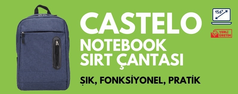 Plm Castelo 15.6 Inç Laptop Sırt Çantası Siyah