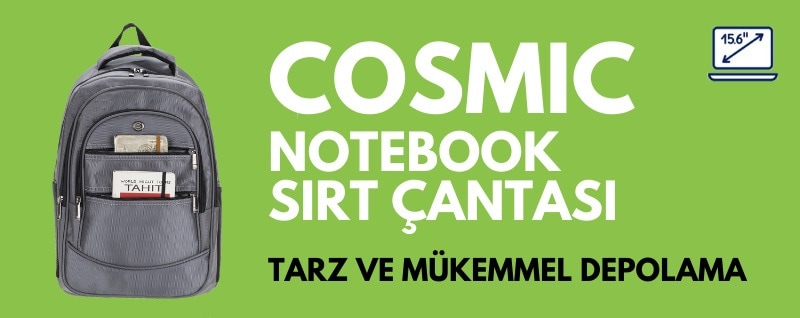 Plm Cosmic 15.6 Inç Laptop Sırt Çantası Siyah 1