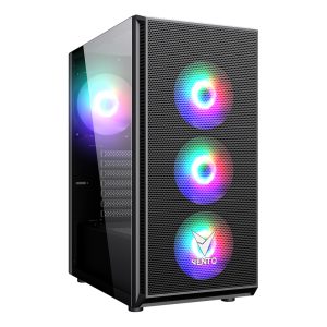 Vento Vg07f Argb Siyah Mid Tower Atx Fsp Hydro K Pro Gen5 850w 80 Bronze Gaming Kasa