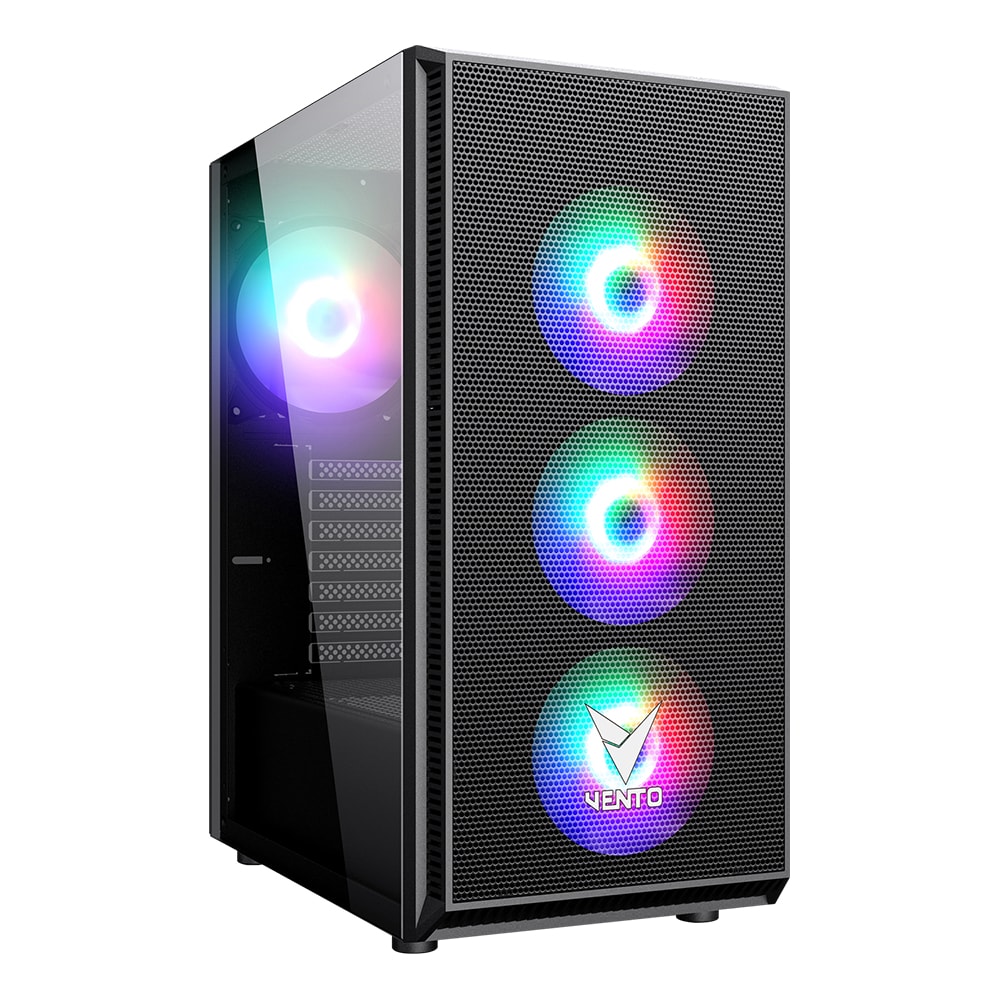 Vento Vg07f Argb Siyah Mid Tower Atx Fsp Hydro K Pro Gen5 850w 80 Bronze Gaming Kasa