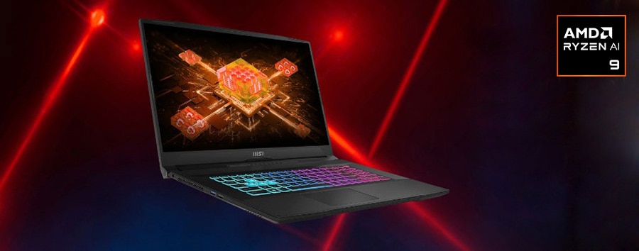 MSI KATANA A17 AI B8VG-862XTR AMD Ryzen 9-8945HS 32GB DDR5 1TB SSD RTX4070 8GB 17.3 inç Full HD 144Hz Freedos Gaming Laptop h3