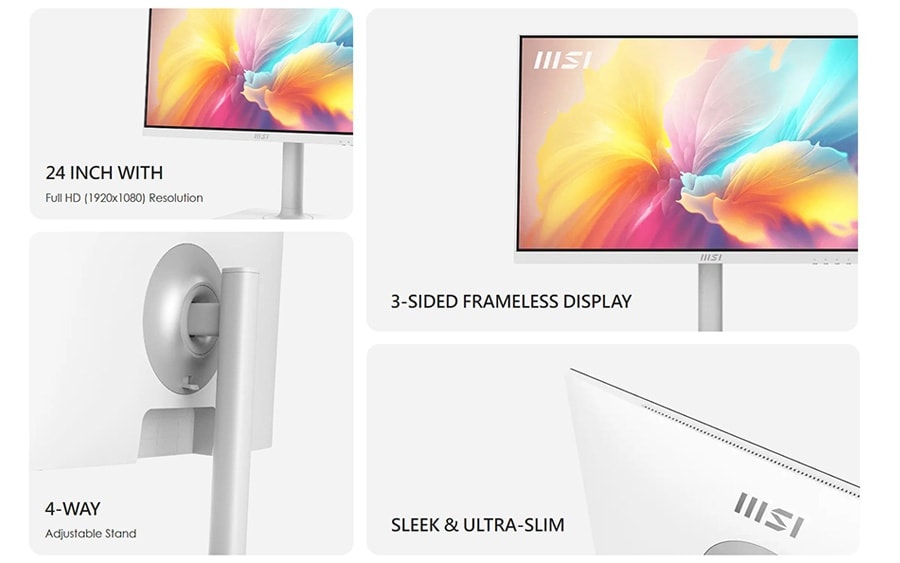 MSI MODERN MD2412PW 23.8 inç 100Hz 1Ms FLAT IPS Adaptive Sync Full HD TYPE-C Monitör H4