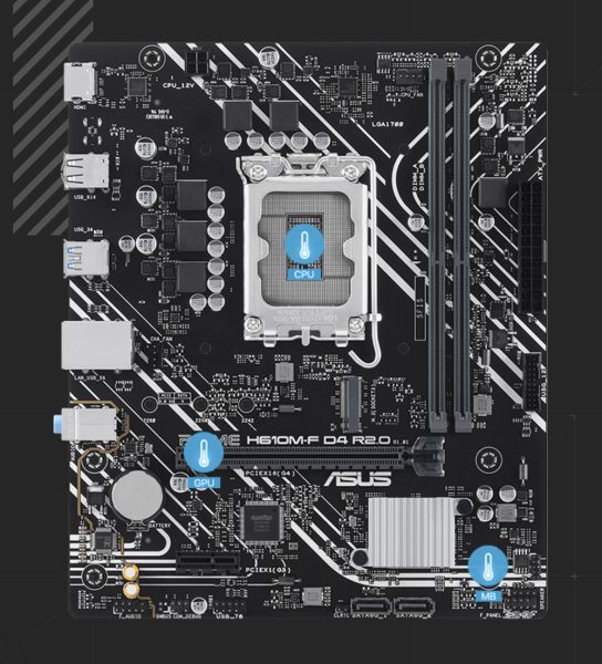 PRIME H610M-F D4 R2.0-CSM ASUS Prime H610M-F D4 R2.0-CSM Anakart a6