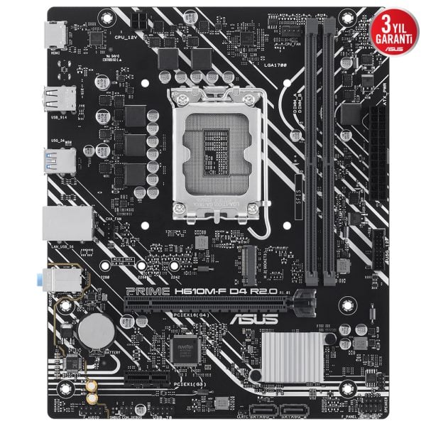 Asus Prime H610m F D4 R2 0 Csm 3200mhz Ddr4 Soket 1700 M 2 Hdmi Matx Anakart 1