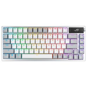 Asus Rog Azoth 75 Nx Snow Switch Rgb Kablosuz Hotswap Turkce Beyaz Mekanik Gaming Klavye 1