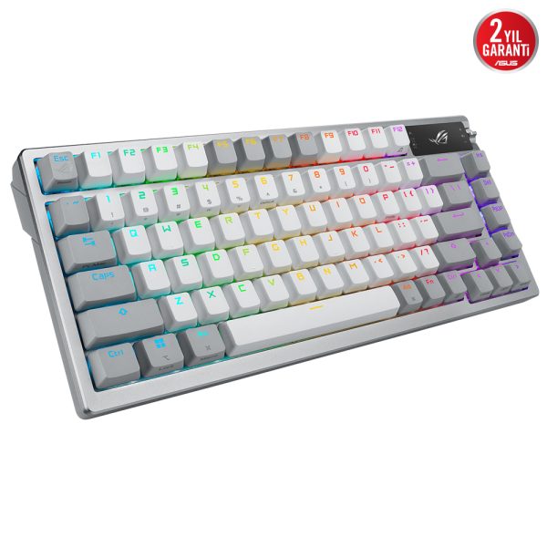 Asus Rog Azoth 75 Nx Snow Switch Rgb Kablosuz Hotswap Turkce Beyaz Mekanik Gaming Klavye 5