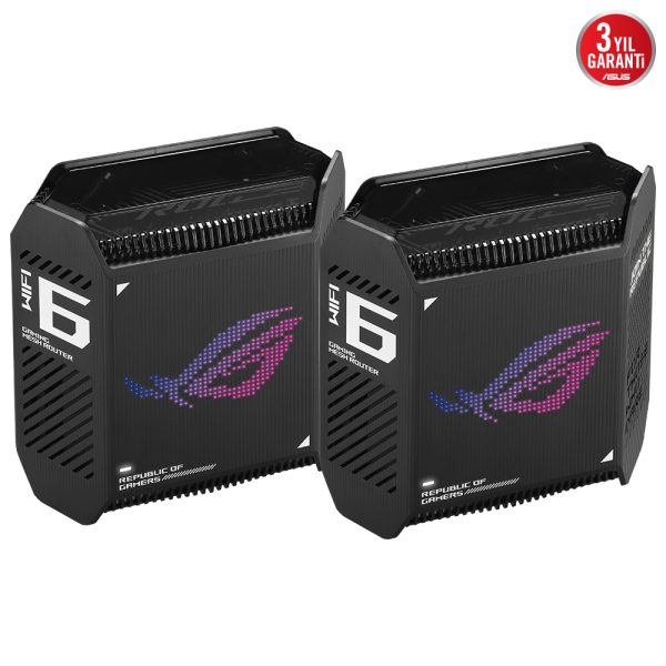 Asus Rog Rapture Gt6 Wifi 6 Gigabit Tri Band Ai Protection Vpn Access Point Siyah Mesh Sistem Ikili Paket 2