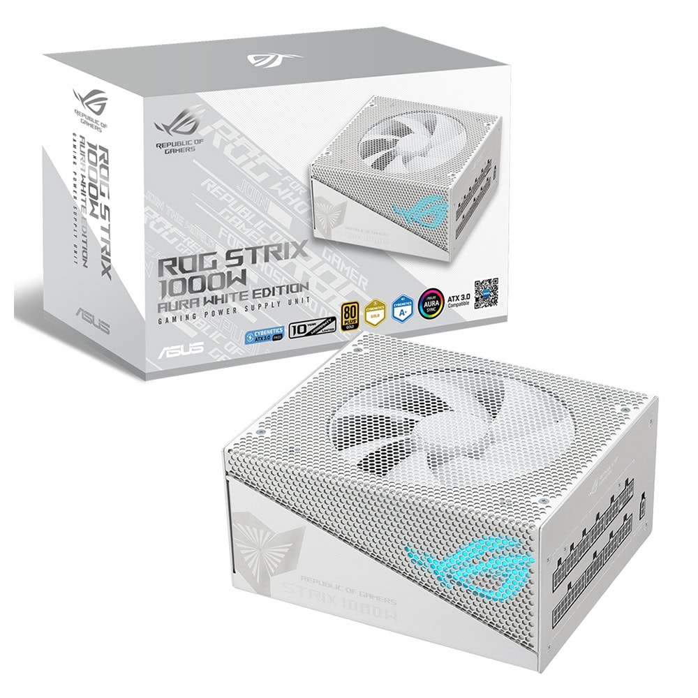 Asus Rog Strix 1000g Aura 1000w 80 Gold Full Moduler 135mm Fanli Beyaz Guc Kaynagi Y1