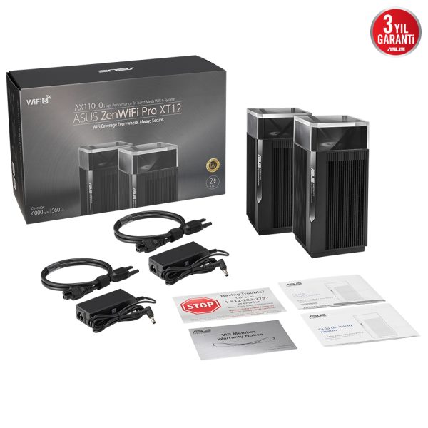 Asus Zenwifi Pro Xt12 Wifi 6 Gaming Kablosuz Ag Dagitim Mesh Sistemi 2li Paket 8