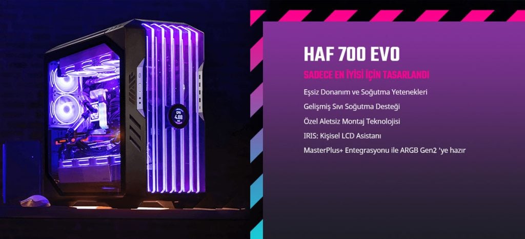 Cooler Master Haf700 Evo Usb 3 2 Full Tower Beyaz Gaming Kasa H700e Wgnn S00 H1