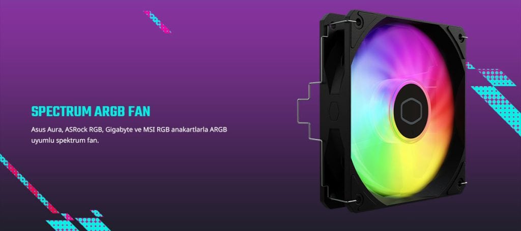 Cooler Master Hyper 212 Spectrum V3 Argb Intel Amd Uyumlu Hava Sogutucu H3
