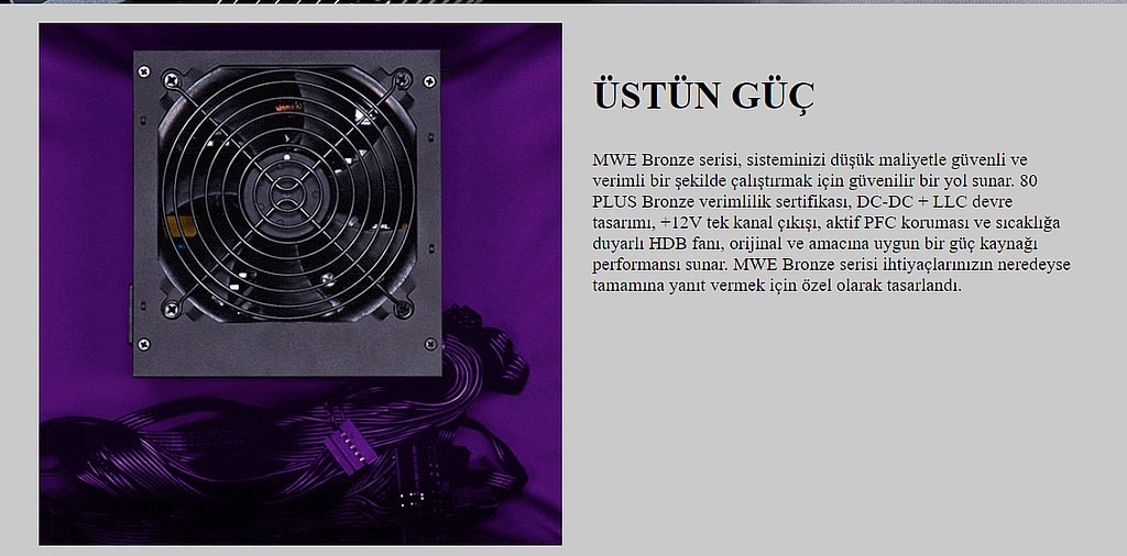 Cooler Master Mwe 750 Bronze 750w 80 Bronze 120mm Fanli Guc Kaynagi Mpe 7501 Acabw Beu Yh5
