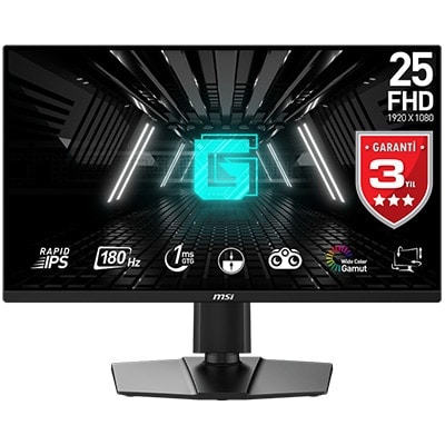 MSI G255PF E2 24.5 inç 180Hz 1Ms Flat RAPID IPS Adaptive Sync Full HD Gaming Monitör h1