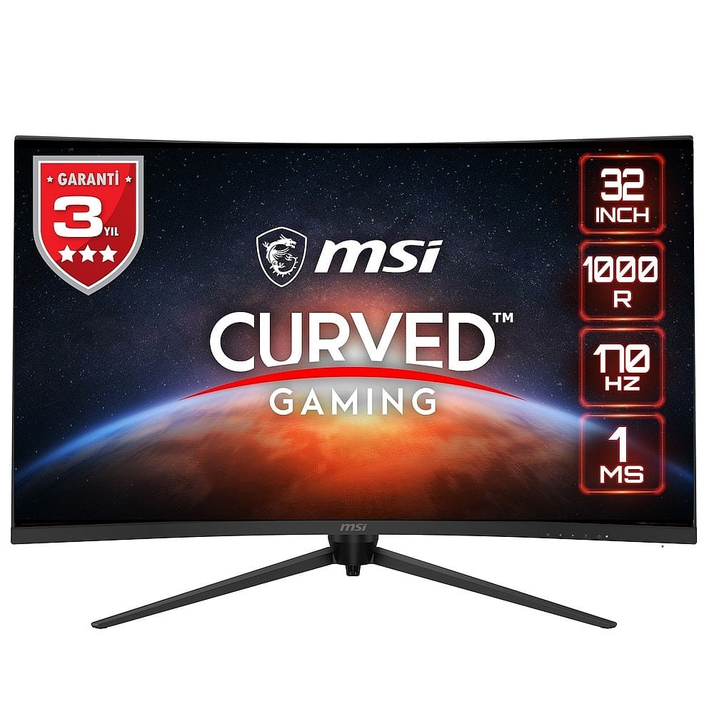 Msi G321cqp E2 31 5 Inc 170 Hz 1ms Wqhd Adaptive Sync Va Kavisli Gaming Monitor Y