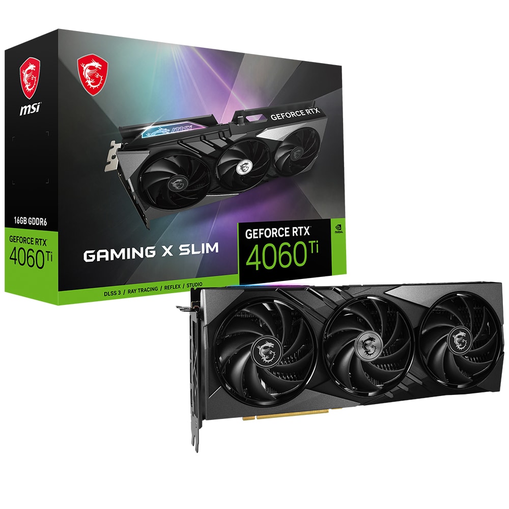 Msi Geforce Rtx 4060 Ti Gaming X Slim 16g 16gb Gddr6 128 Bit Dlss 3 Ekran Karti