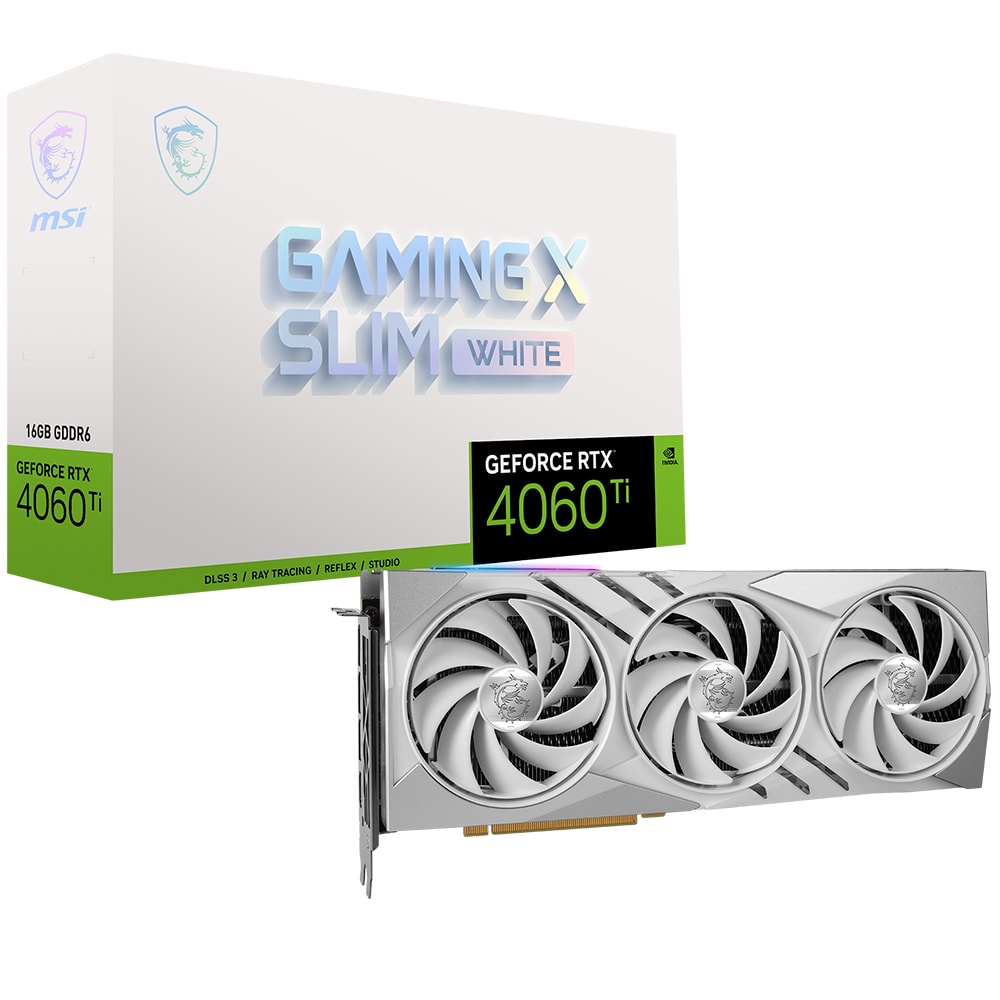 Msi Geforce Rtx 4060 Ti Gaming X Slim White 16g 16gb Gddr6 128 Bit Dlss 3 Beyaz Ekran Karti