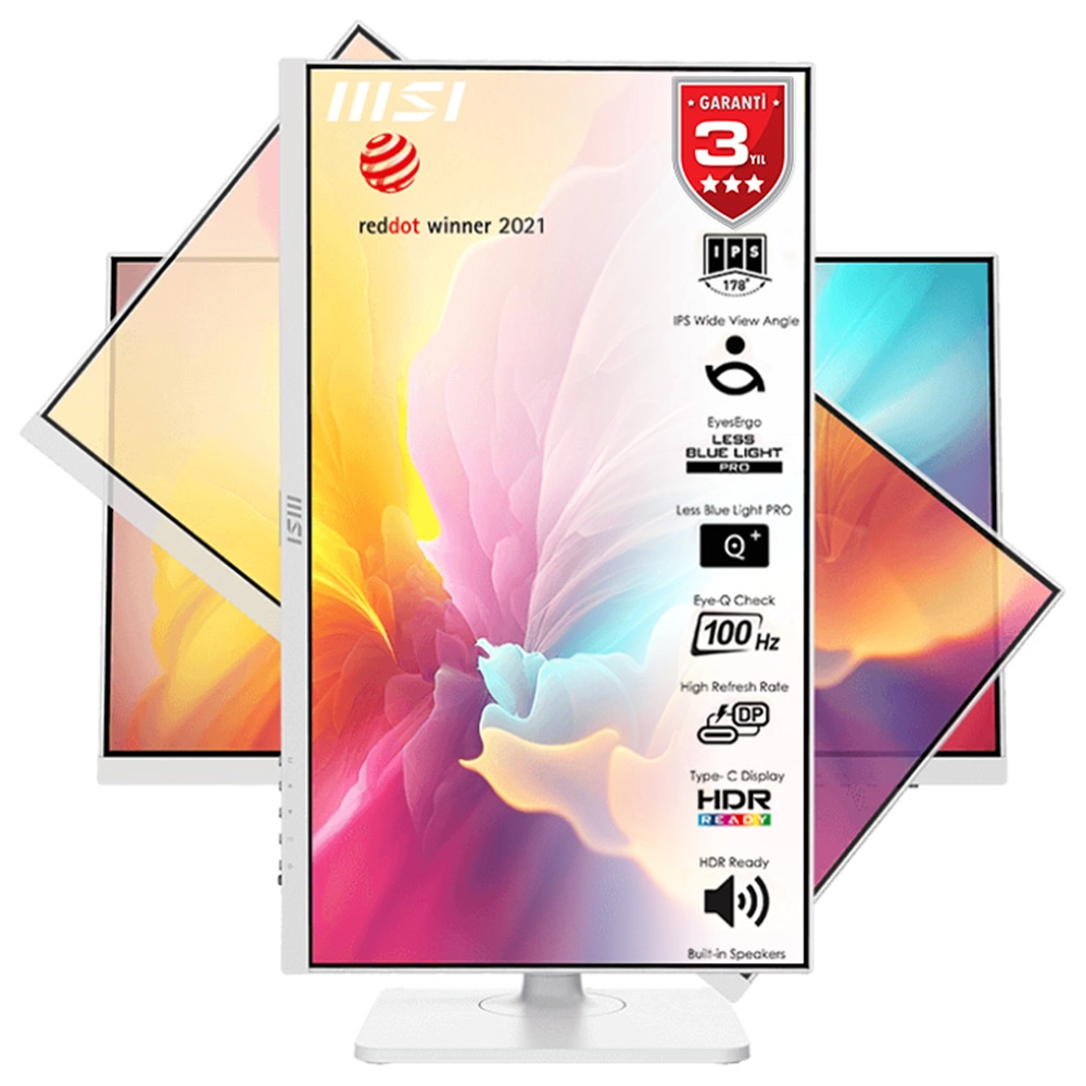 Msi Modern Md2412pw 23 8 Inc 100 Hz 1ms Full Hd Adaptive Sync Ips Beyaz Monitor Yh1
