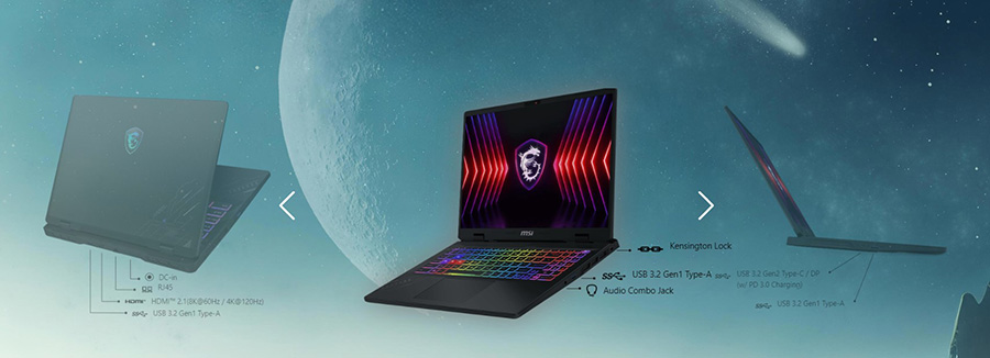 MSI CROSSHAIR 16 HX D14VFKG-245TR Intel Core i7-14700HX 32GB DDR5 1TB SSD RTX4060 8GB 16 inç QHD+ 240Hz Windows 11 Home Gaming Laptop H19