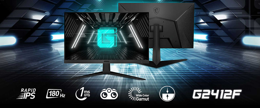 MSI G2412F 23.8 inç 180Hz 1Ms FLAT RAPID IPS Adaptive Sync Full HD Gaming Monitör h2