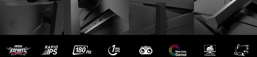 MSI G244PF E2 23.8 inç 180Hz 1Ms FLAT RAPID IPS Adaptive Sync Full HD Gaming Monitör h2