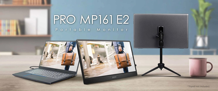 MSI PRO MP161 E2 15.6 inç 60Hz 4Ms Flat IPS Adaptive Sync Full HD Portatif Monitör h2