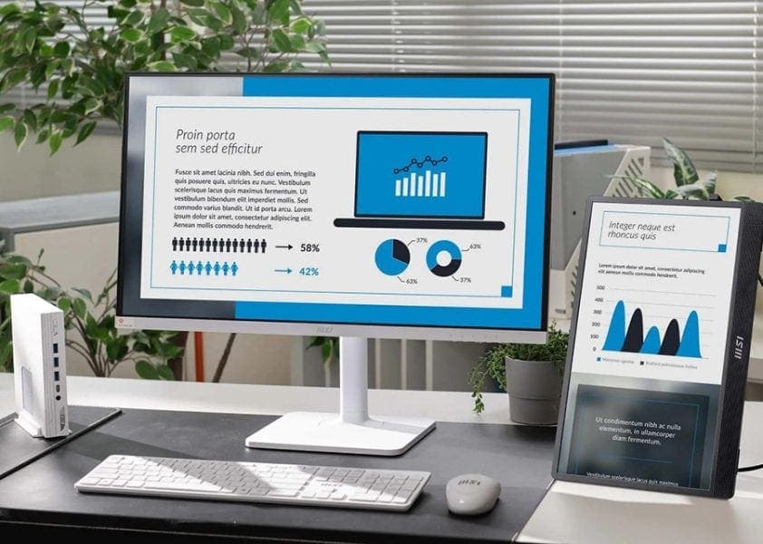 MSI PRO MP161 E2 15.6 inç 60Hz 4Ms Flat IPS Adaptive Sync Full HD Portatif Monitör h21