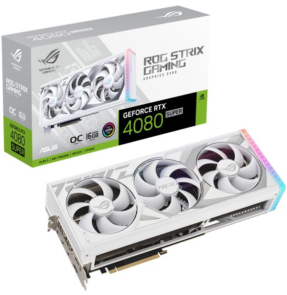ROG Strix GeForce RTX™ 4080 SUPER 16GB GDDR6X White OC Edition ROG Strix GeForce RTX™ 4080 SUPER 16GB GDDR6X White OC Edition