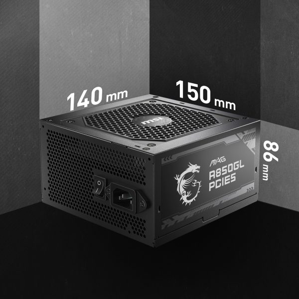 MSI MAG A850GL 850W 80+ Gold PCIe 5 Full Modüler 120mm Fanlı PSU h3