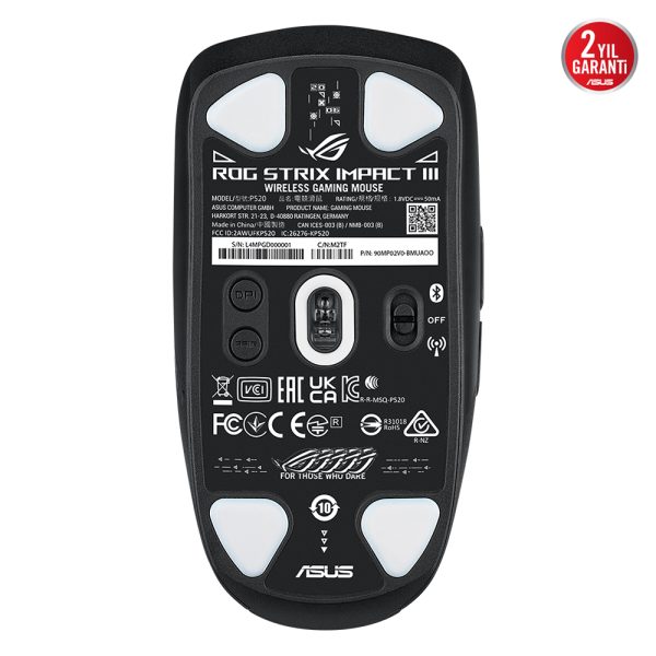 Asus Rog Strix Impact Iii Wireless Siyah Kablosuz Gaming Mouse 90mp03d0 Bmua00 Yh6